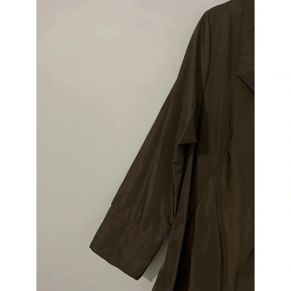 Planet By Lauren G  Jacket Women’s 1 US 4-8 Brown Nylon Button Pockets Lagenlook - Picture 9 of 15